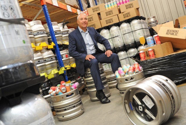 Paul Stanley of Begbies Traynor in Manchester at the bonded warehouse containing the Breatnikz stock of beer.jpg