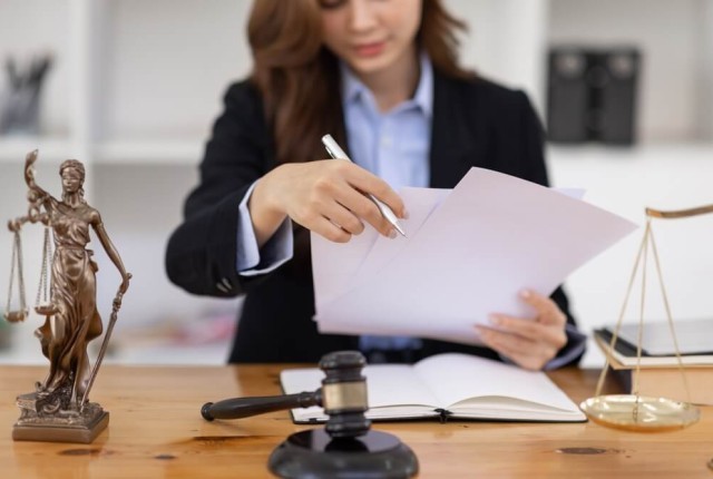 Woman in a law firm