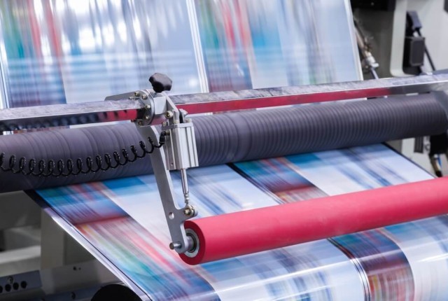 Machine Printing Labels 
