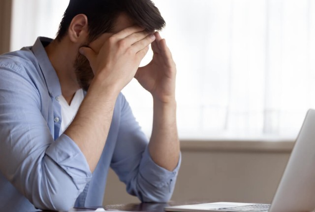 Businessman stressed