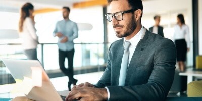 Businessman On Laptop