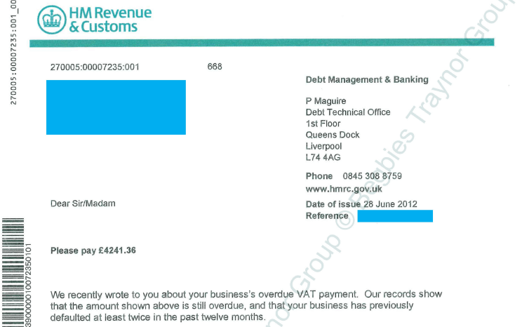 HMRC Overdue VAT